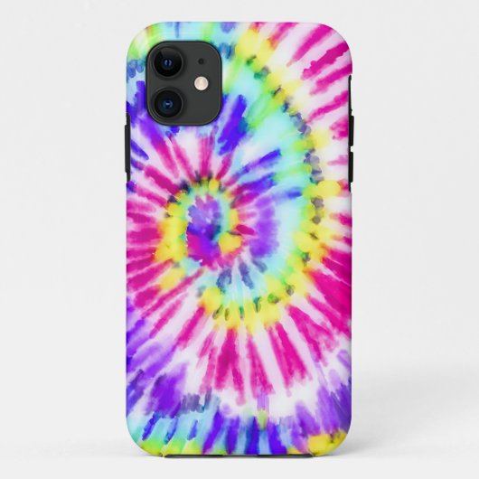 ネオンアートレインボー絞り染め水彩模様 Case-Mate iPhoneケース (裏面)