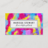 ネオンアートレカラフルインボー水彩 名刺 (正面)