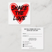 ネオンアートレッド白黒ハート共有ザラブ 紹介カード (正面/裏面)