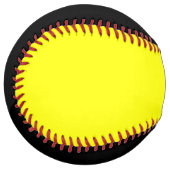 ネオンイエローとジェットブラックのソフトボカスタムール ソフトボール (正面左)