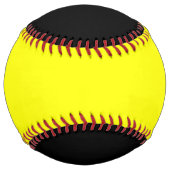 ネオンイエローとジェットブラックのソフトボカスタムール ソフトボール (正面)