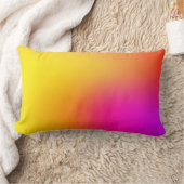 ネオンイエローとピンク ランバークッション (ブランケット)