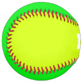 ネオンイエローエレガントイニシャルカラーモノグラムブライト ソフトボール (正面左)