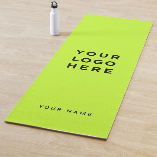 ネオンイエローグリーンビジネスロゴ名Instagram ヨガマット (インサイチュ)