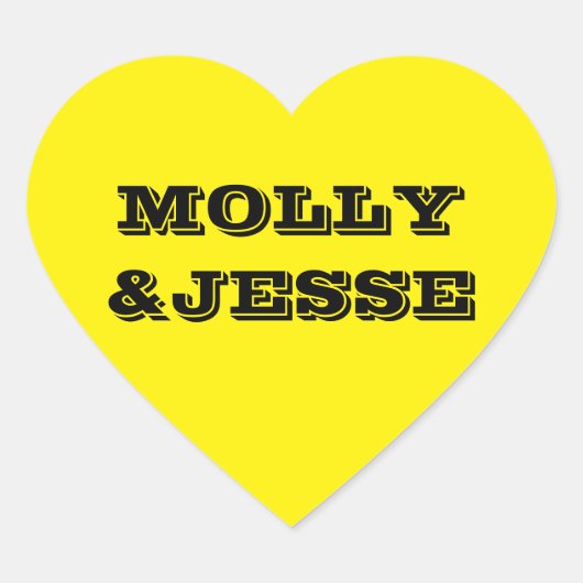 ネオンイエローハートシール ハートシール (正面)