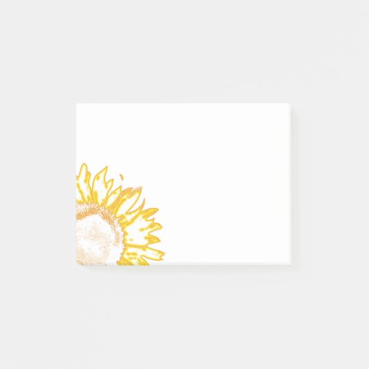 ネオンイエローヒマワリ ポストイット (正面)