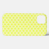 ネオンイエローフィッシュスケールパターンiPadエアケース Case-Mate iPhoneケース (裏面 (横))