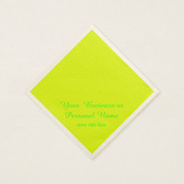 ネオンイエロー無地のカラー スタンダードカクテルナプキン