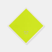 ネオンイエロー無地のカラー – ロゴの追加 スタンダードカクテルナプキン (角)