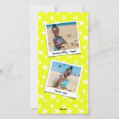 ネオンイエロー2025ブラシ仕上げミックスタイポグラフィ新年 シーズンカード (裏面)