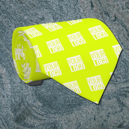 ネオンイエロー – ロゴの追加 ネクタイ