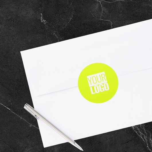 ネオンイエロー – ロゴの追加 ラウンドシール