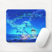 ネオンイルカは、真の友達      このWorlを…作ります マウスパッド (マウス)