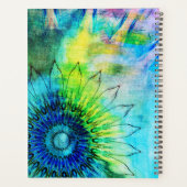 ネオンインクヒマワリパーソナライズされた プランナー手帳 (裏面)