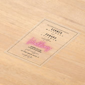 ネオンインスパイア結婚標識 アクリル招待状 (レイダウン)