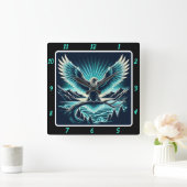 ネオンイーグル放射時計 スクエア壁時計 (ホーム)