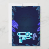 ネオンウォーターガンパーティの招待状夏 招待状 (裏面)