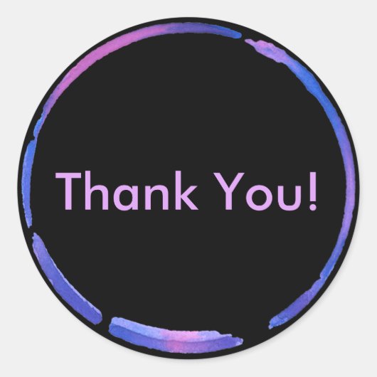 ネオンウォーター絵を描カラーリングや輪ピンクサンキュー ラウンドシール (正面)