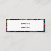 ネオンウォーター色Instagramソーシャルメディア  スキニー名刺 (裏面)