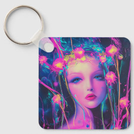 ネオンエイリアン女神 キーホルダー