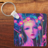 ネオンエイリアン女神 キーホルダー (正面)