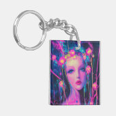 ネオンエイリアン女神 キーホルダー (正面左)