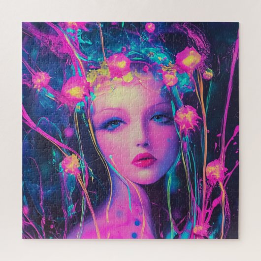 ネオンエイリアン女神 ジグソーパズル (縦)