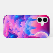 ネオンエイリアン惑星iPhone 16ケース | Sci-Fi宇宙P iPhone 16ケース (裏面横)