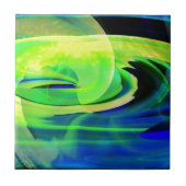 ネオンエイリアン風景抽象芸術 タイル (正面)