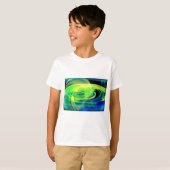 ネオンエイリアン風景抽象芸術 Tシャツ (正面フル)