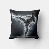 ネオンエナジーライトトレイルを持つ空手マン クッション (裏面)