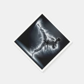 ネオンエナジーライトトレイルを持つ空手マン スタンダードカクテルナプキン (角)