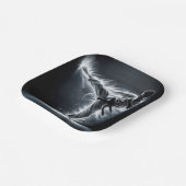 ネオンエナジーライトトレイルを持つ空手マン ペーパープレート (傾斜あり)