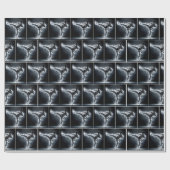 ネオンエナジーライトトレイルを持つ空手マン ラッピングペーパー (フラット)