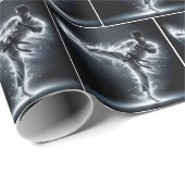 ネオンエナジーライトトレイルを持つ空手マン ラッピングペーパー (ロールコーナー)