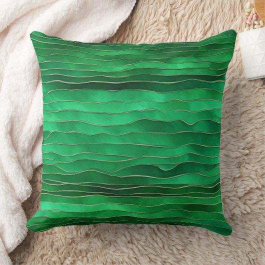 ネオンエメラルドグリーングラデーションAIアート クッション (ブランケット)