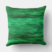 ネオンエメラルドグリーングラデーションAIアート クッション (裏面)