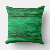 ネオンエメラルドグリーングラデーションAIアート クッション (正面)