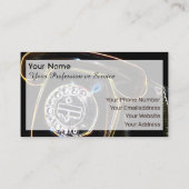 ネオンエレガントアポップ・アートのルレトロテレホン名刺 名刺 (裏面)