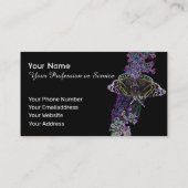 ネオンエレガントアポップ・アートのル蝶の花ビジネス車 名刺 (裏面)