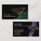 ネオンエレガントアポップ・アートのル蝶の花ビジネス車 名刺 (正面/裏面)