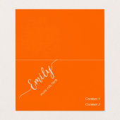 ネオンエレガントオレンジの台本 名刺 (外部フラット)