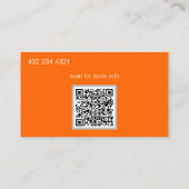 ネオンエレガントオレンジ 名刺 (裏面)