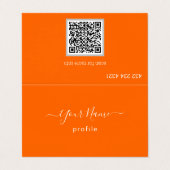 ネオンエレガントオレンジ 名刺 (外部フラット)