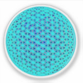 ネオンエレガントブルーティール（緑がかった色）の花 シール (正面)