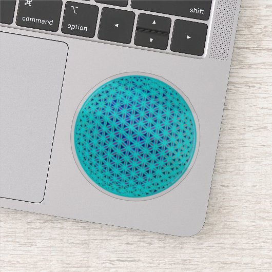 ネオンエレガントブルーティール（緑がかった色）の花 シール (詳細)