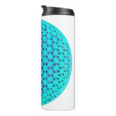 ネオンエレガントブルーティール(緑がかった色)の花 タンブラー (回転右)