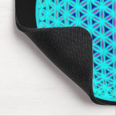 ネオンエレガントブルーティール（緑がかった色）の花 マウスパッド (コーナー)