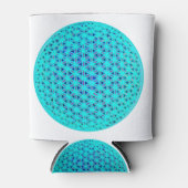 ネオンエレガントブルーティール（緑がかった色）の花 缶クーラー (正面)