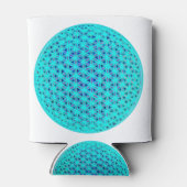 ネオンエレガントブルーティール（緑がかった色）の花 缶クーラー (裏面)